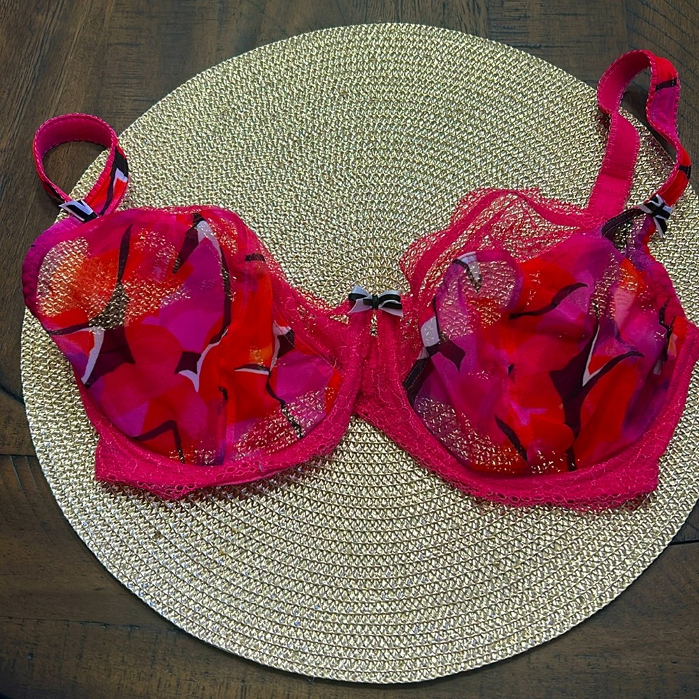 Freya Hot Pink & Red Floral Underwire Bra